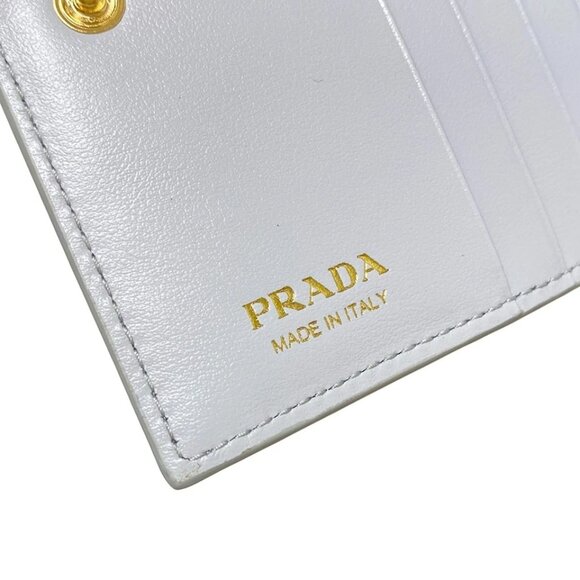 PRADA - Light Blue Multi Leather Bifold Wallet 525-071925 - Picture 5 of 5